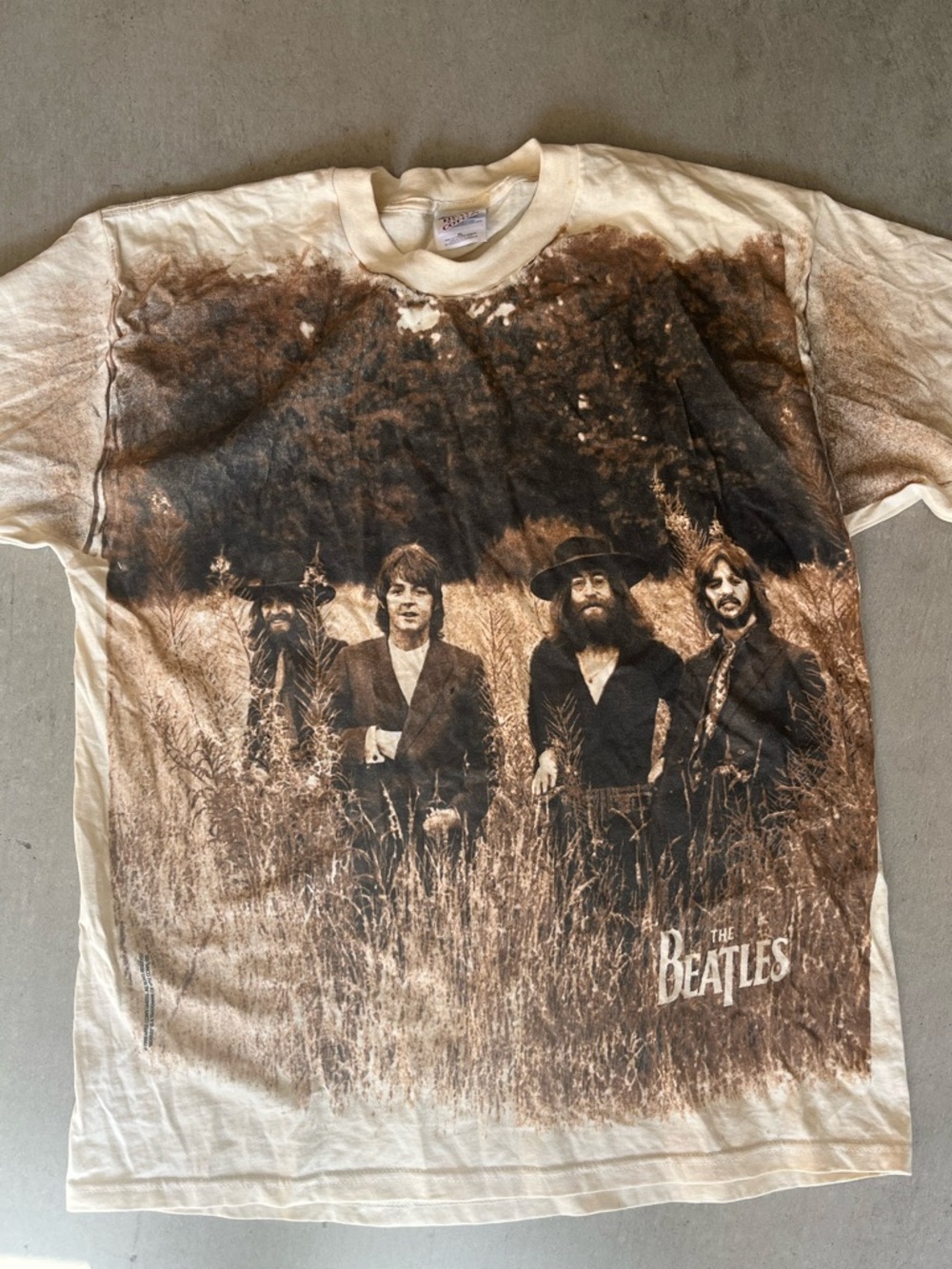 Gildan White/Tan The Beatles Graphic Tee
